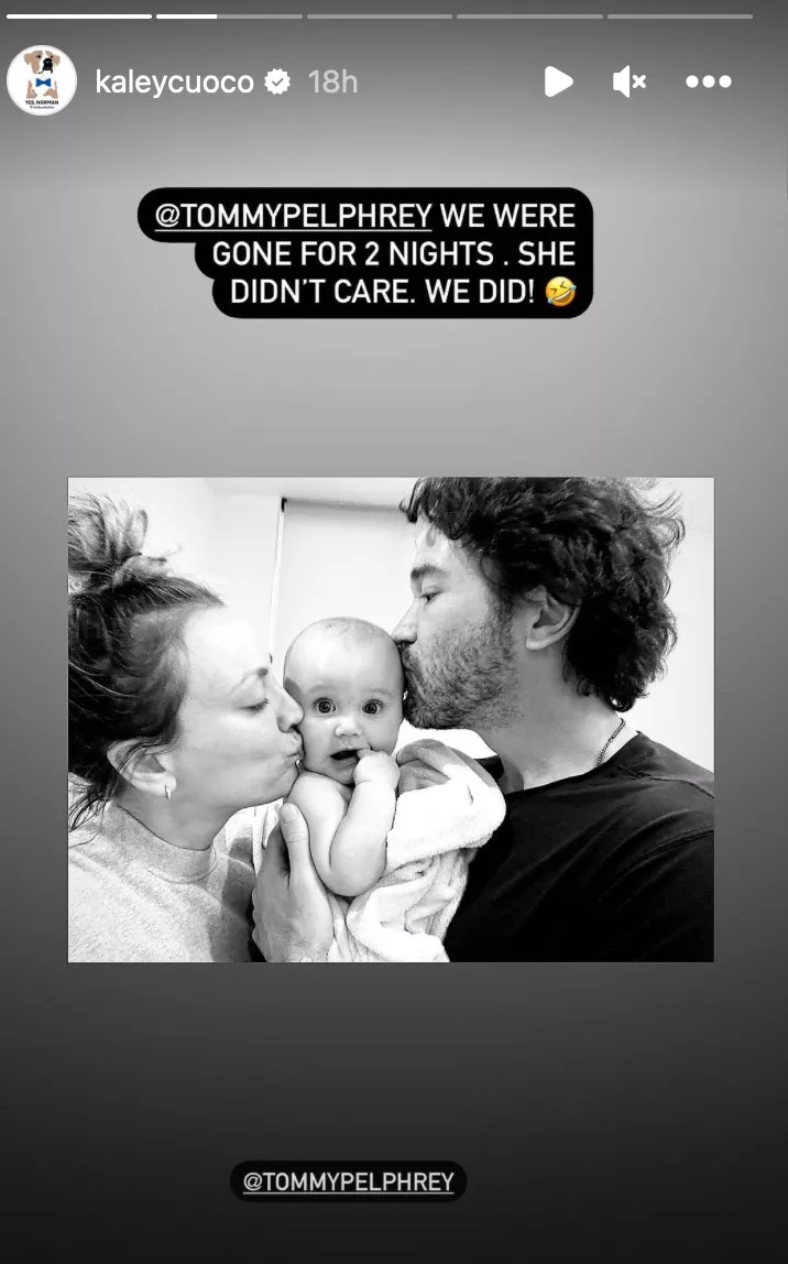 Kaley Cuoco and Tom Pelphrey 'reunite' with their daughter Matilda in a hilarious Instagram post